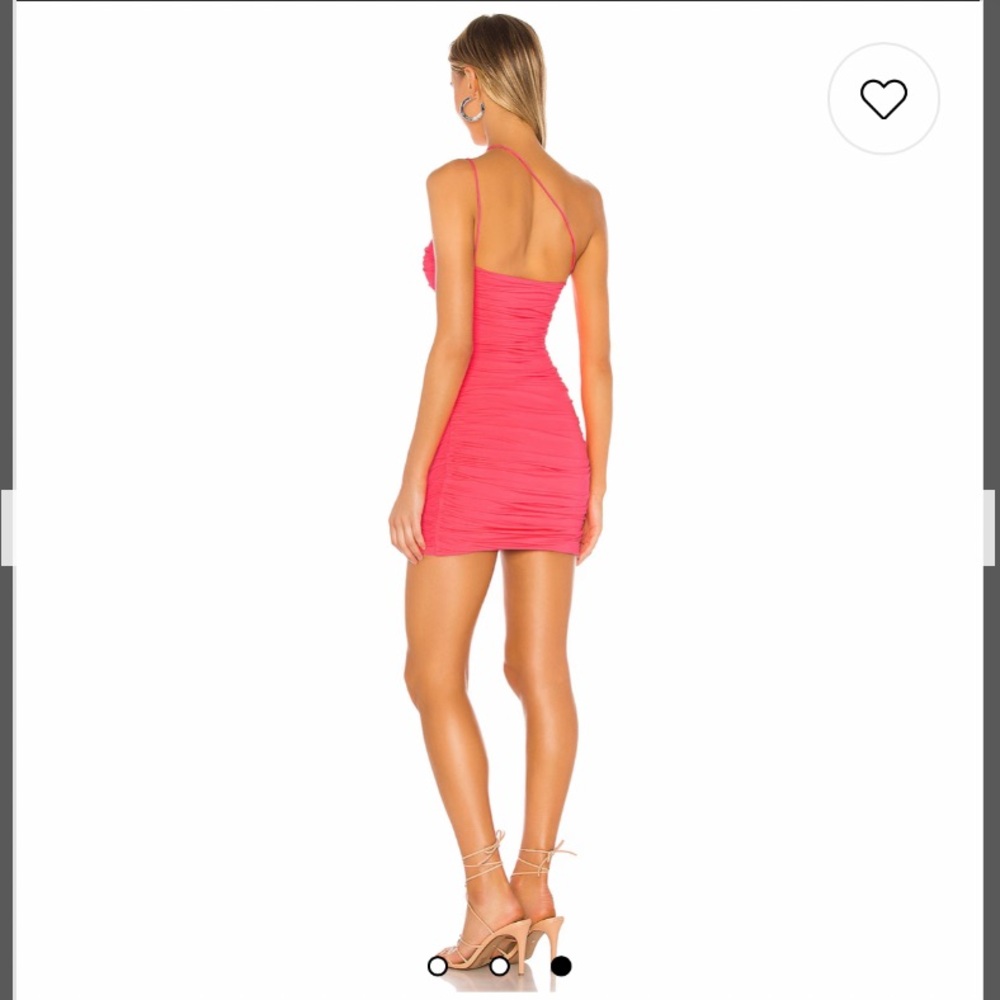 superdown Hot Pink Ruched One-Shoulder Mini Dress - Picture 4 of 15